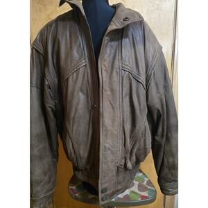 Vintage Wilsons Leather Brown Bomber Jacket (M)